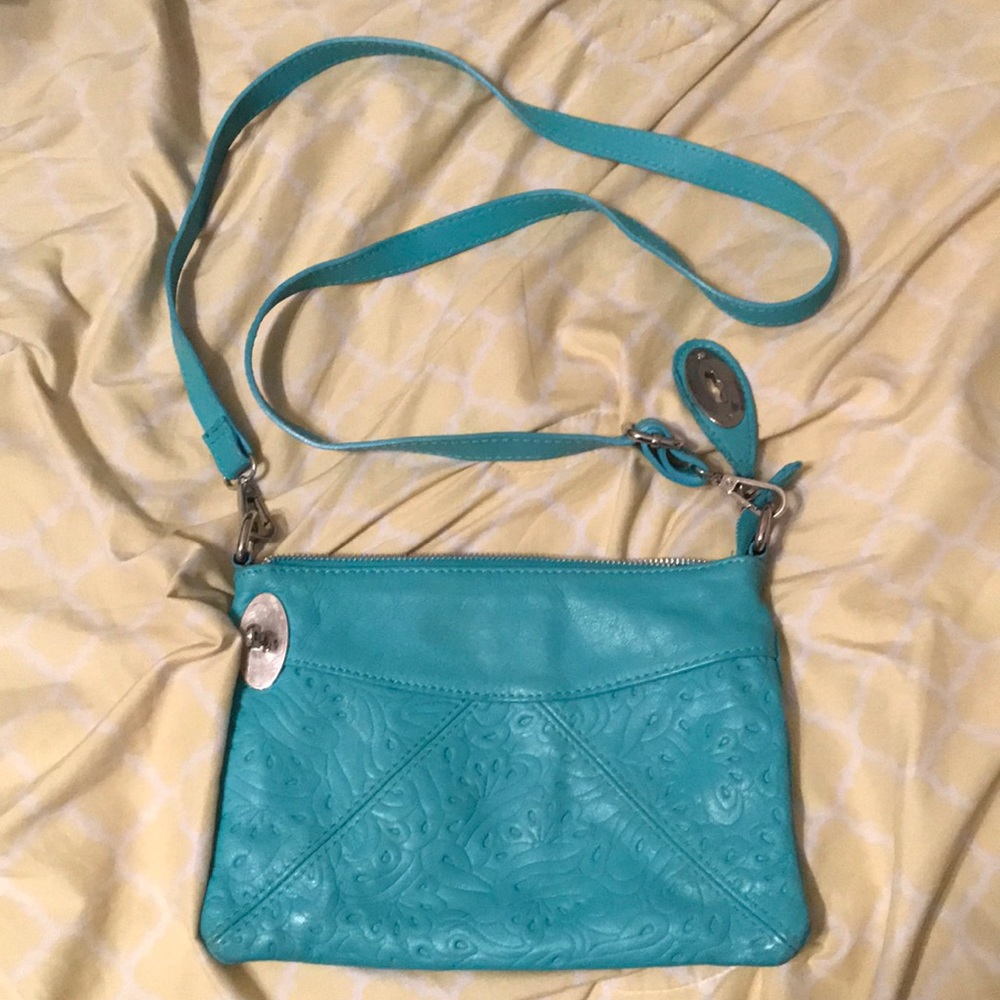 Gorgeous Teal Italian Leather Cross-Body
